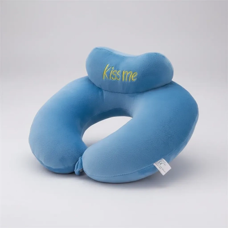 ALMOHADA COJIN SOPORTE CUELLO CERVICAL CELESTE - 3