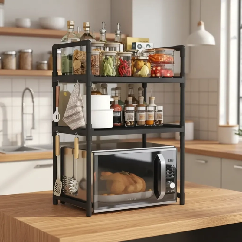 ESTANTE RACK PARA MICROONDAS ORGANIZADOR 3 PISOS - 3
