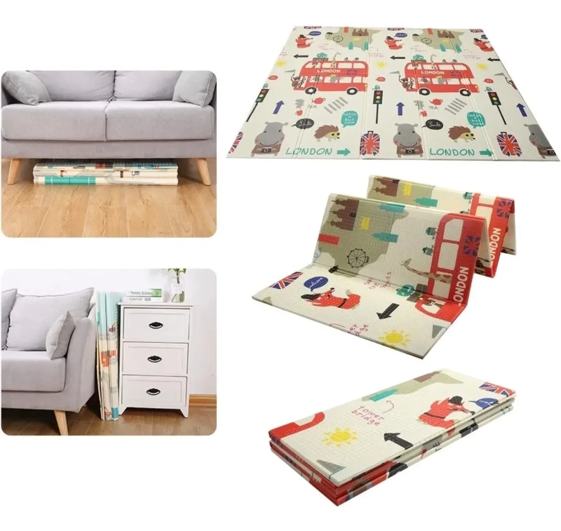 ALFOMBRA ANTIGOLPES NIÑOS BEBES PLEGABLE 120X180CM - 2