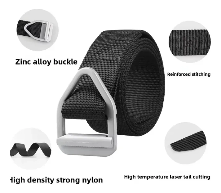 CINTURON ARMY TACTICO MILITAR AJUSTABLE 1.32 CM NEGRO - 3