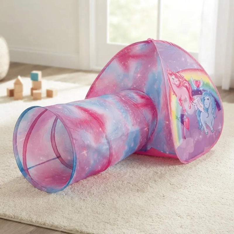 CARPA IGLU CON TUNEL PARA NIÑAS ROSADA - 1