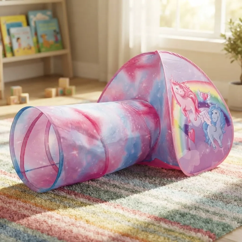 CARPA IGLU CON TUNEL PARA NIÑAS ROSADA - 5