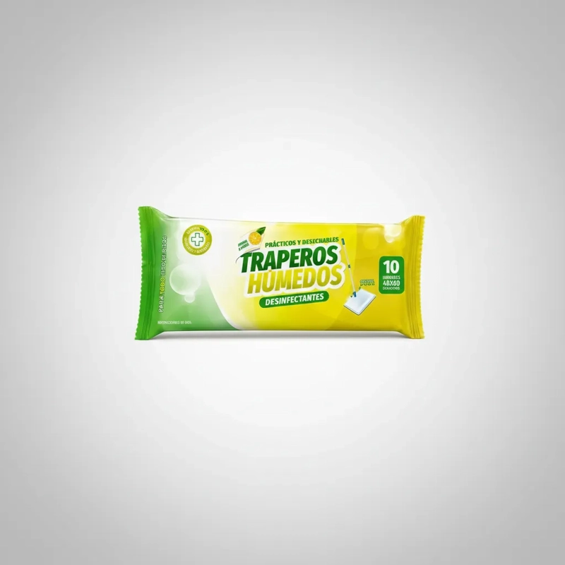 TRAPERO HUMEDO PISOS LIMON 60 UNIDADES - 5