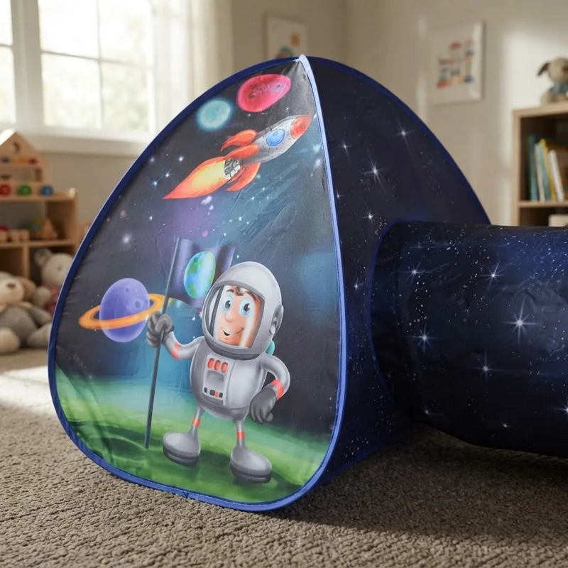 CARPA IGLU CON TUNEL PARA NIÑOS AZUL - 2