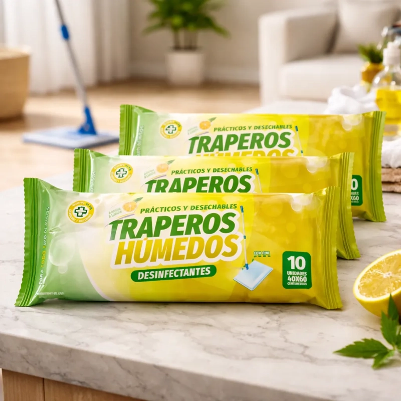 TRAPERO HUMEDO PISOS LIMON 30 UNIDADES - 2