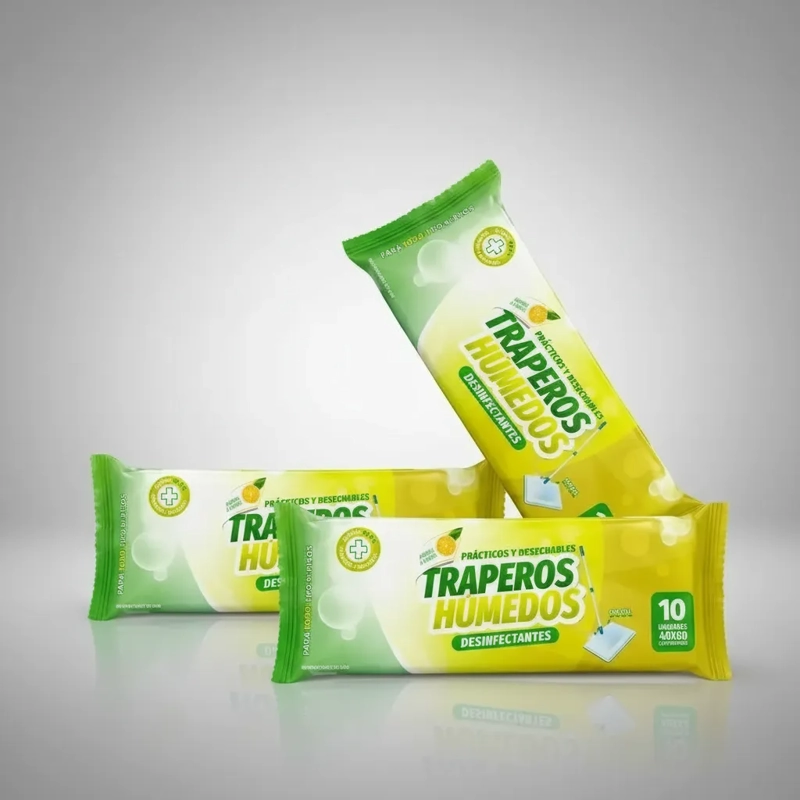 TRAPERO HUMEDO PISOS LIMON 30 UNIDADES - 5