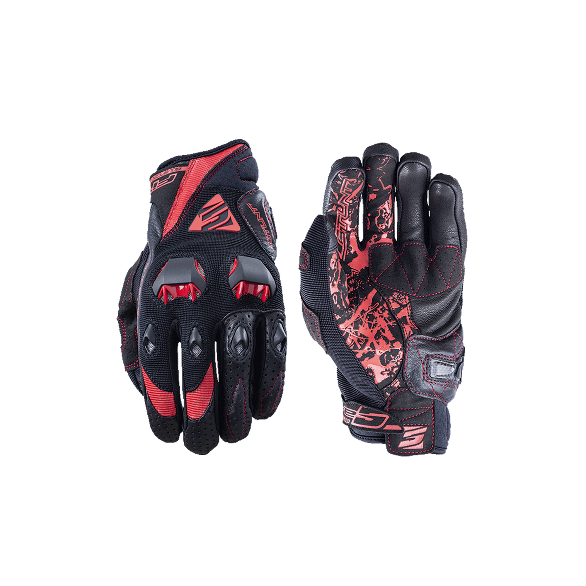 GUANTES DE MOTO FIVE GLOVES STUNT EVO ROJO - 1