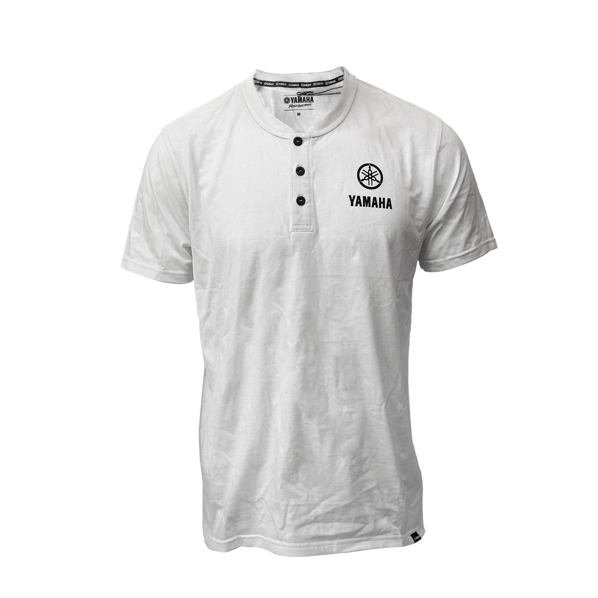 POLERA DE HOMBRE MANGA CORTA YAMAHA BOTON BLANCO - 1