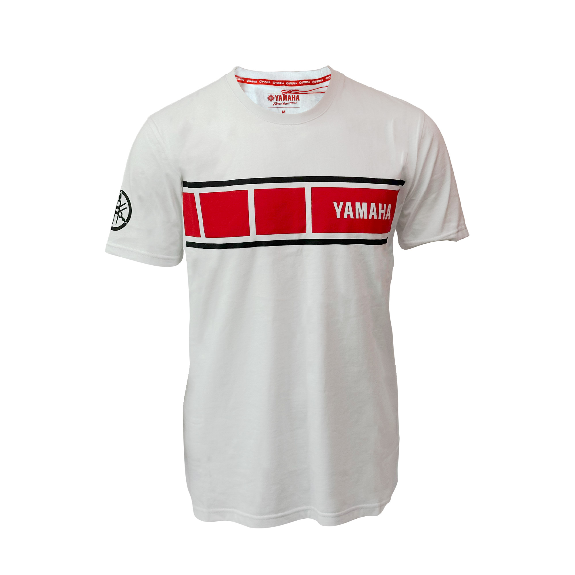 POLERA DE HOMBRE MANGA CORTA YAMAHA RIBBON BLANCO - 1
