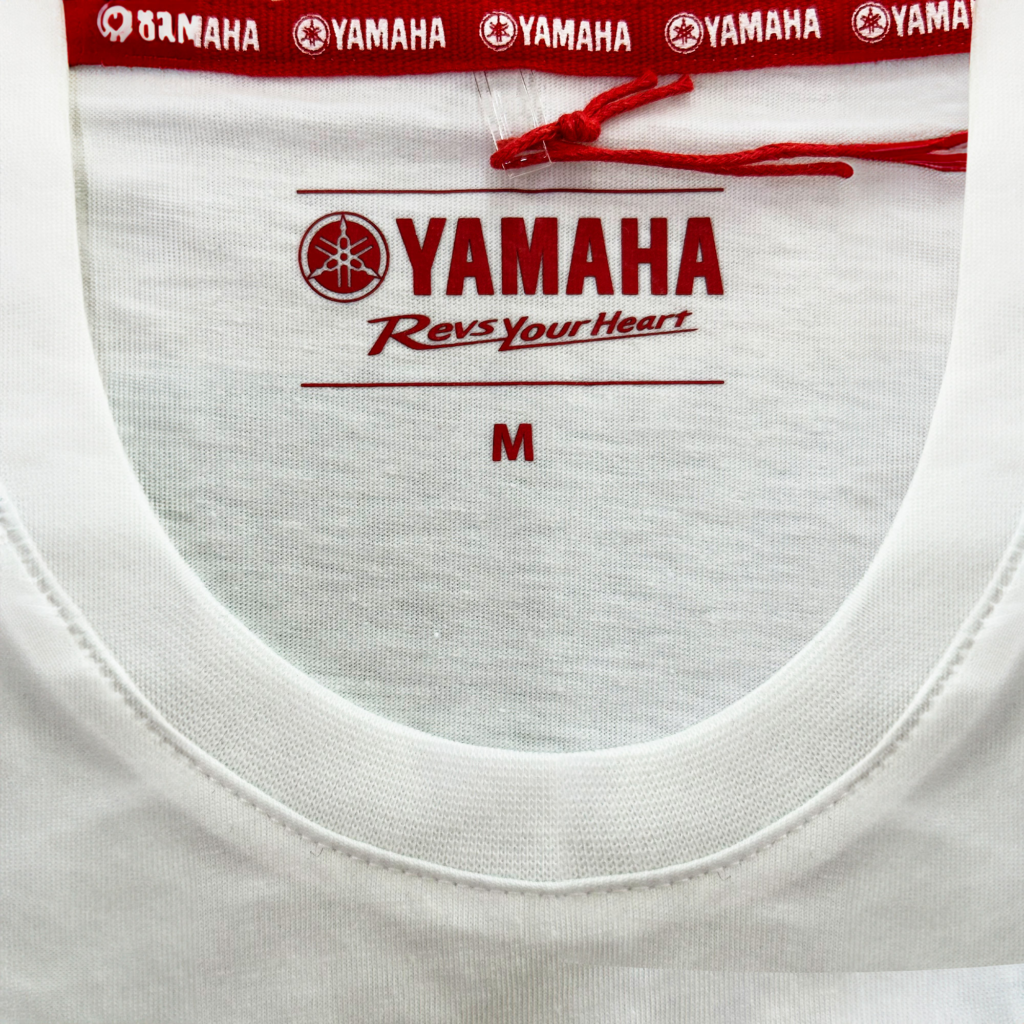 POLERA DE HOMBRE MANGA CORTA YAMAHA RIBBON BLANCO - 3