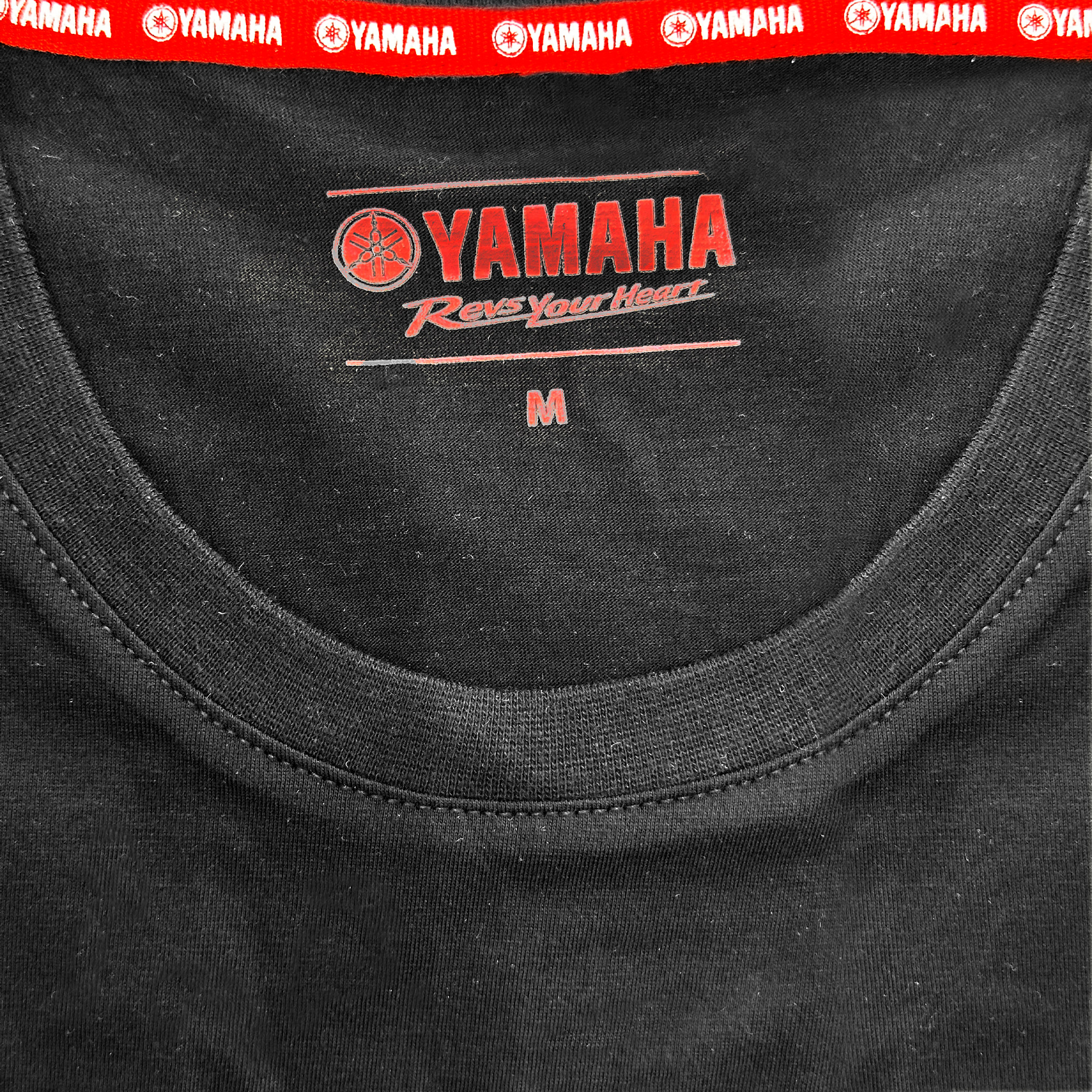 POLERA DE HOMBRE MANGA CORTA YAMAHA RIBBON NEGRO - 3