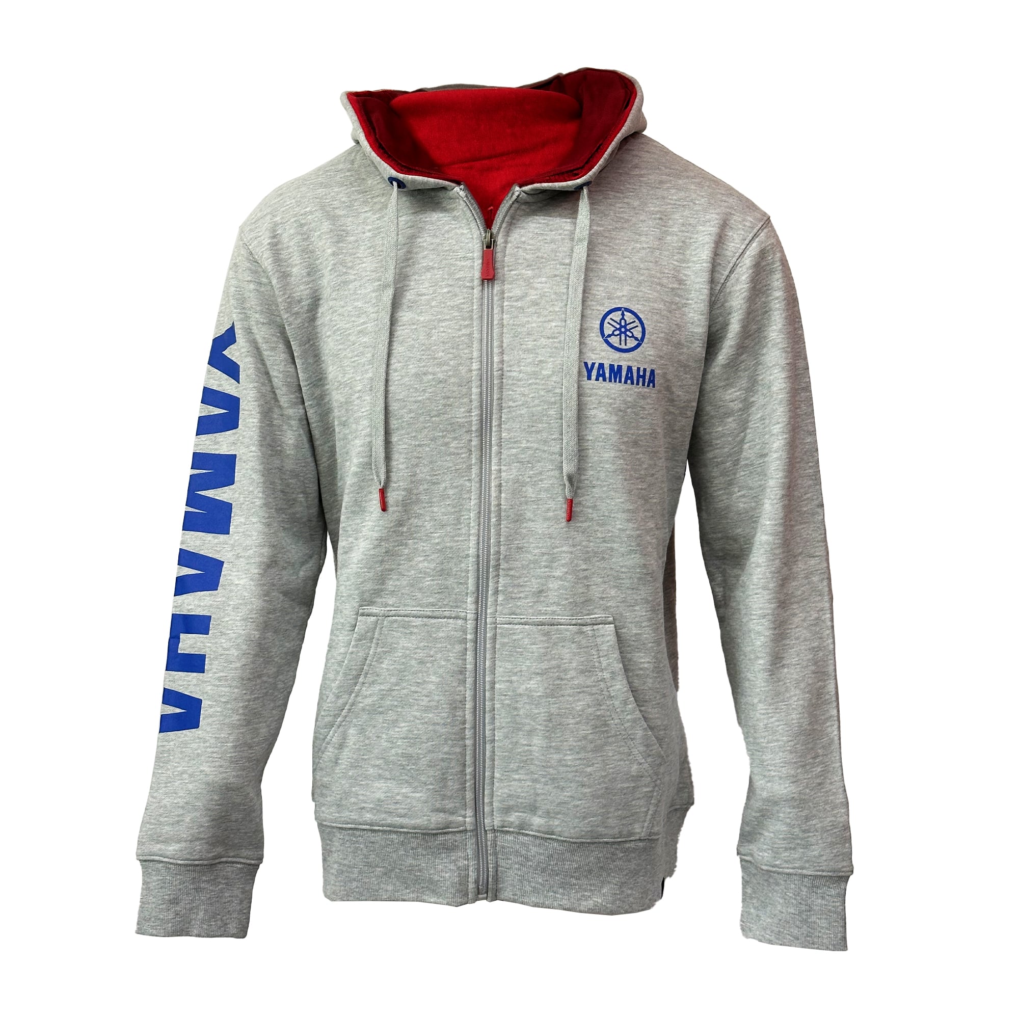 POLERÓN DE HOMBRE YAMAHA MANGA LARGA FULL ZIPPER GRIS - 1