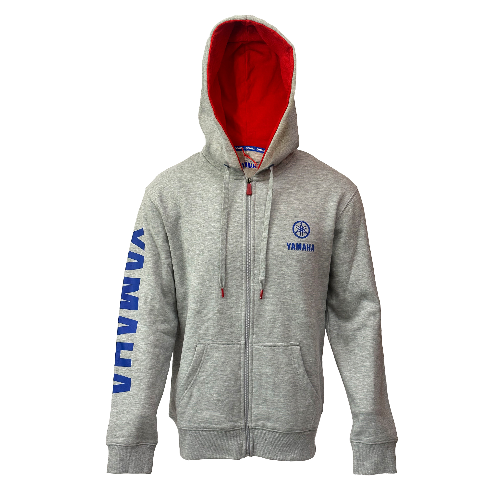 POLERÓN DE HOMBRE YAMAHA MANGA LARGA FULL ZIPPER GRIS - 4