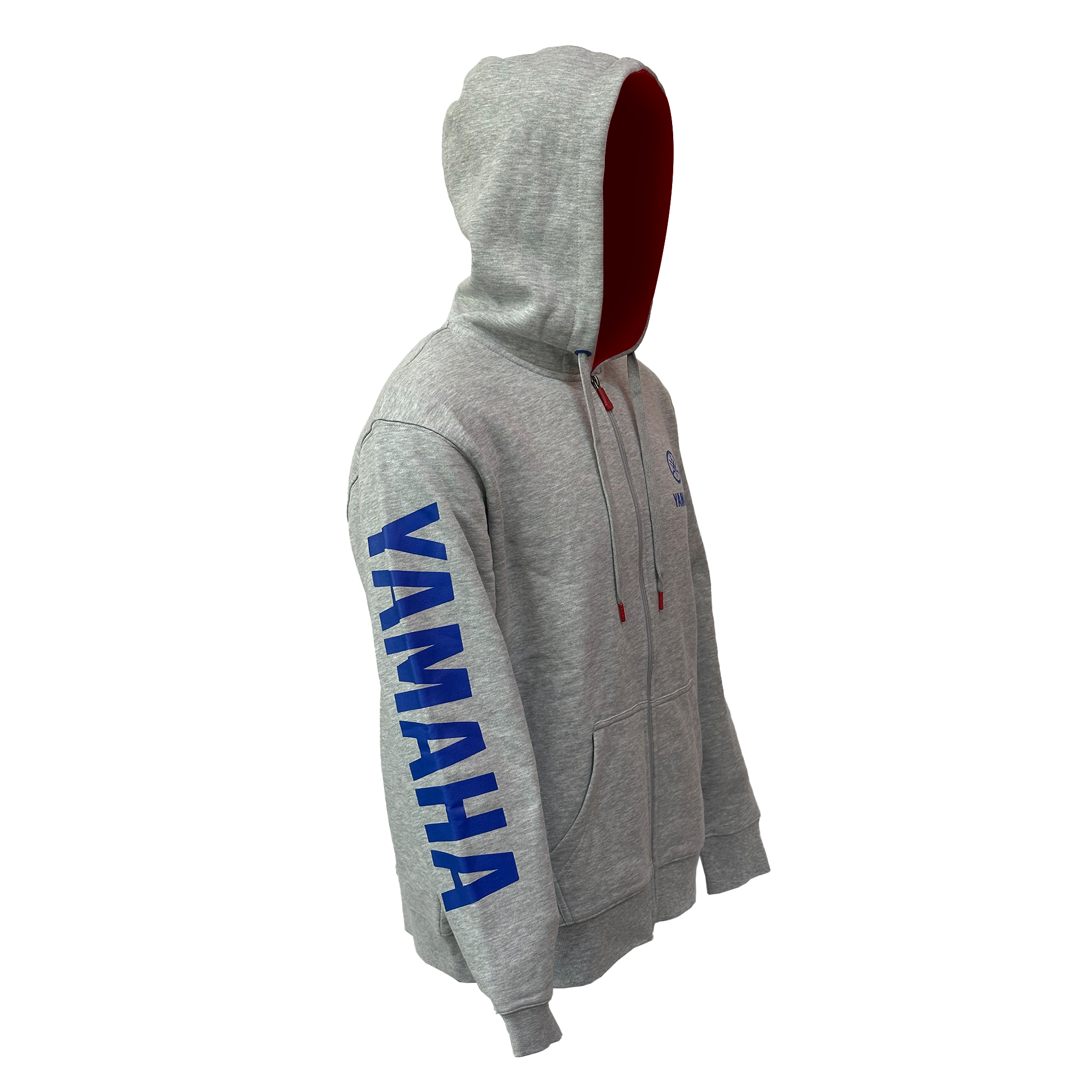 POLERÓN DE HOMBRE YAMAHA MANGA LARGA FULL ZIPPER GRIS - 5