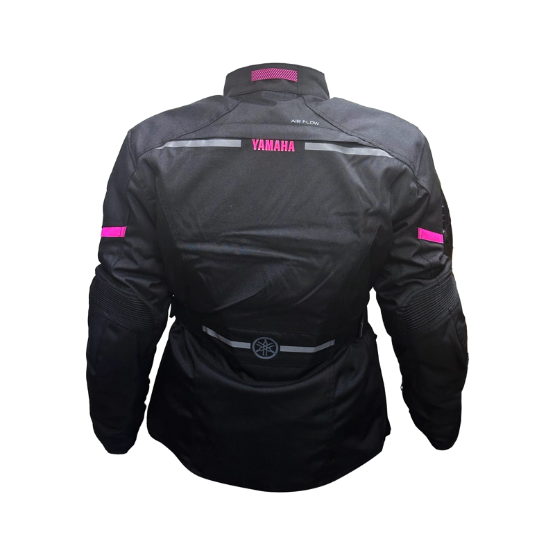 CHAQUETA YAMAHA RAILWAY MUJER TOURING NEGRO ROSADO - 3