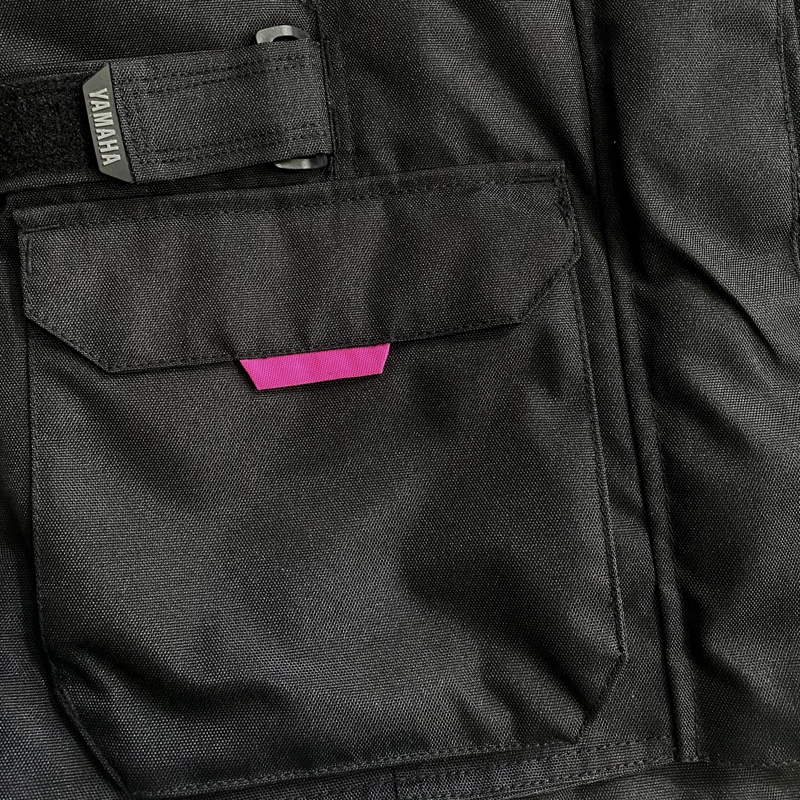 CHAQUETA YAMAHA RAILWAY MUJER TOURING NEGRO ROSADO - 5