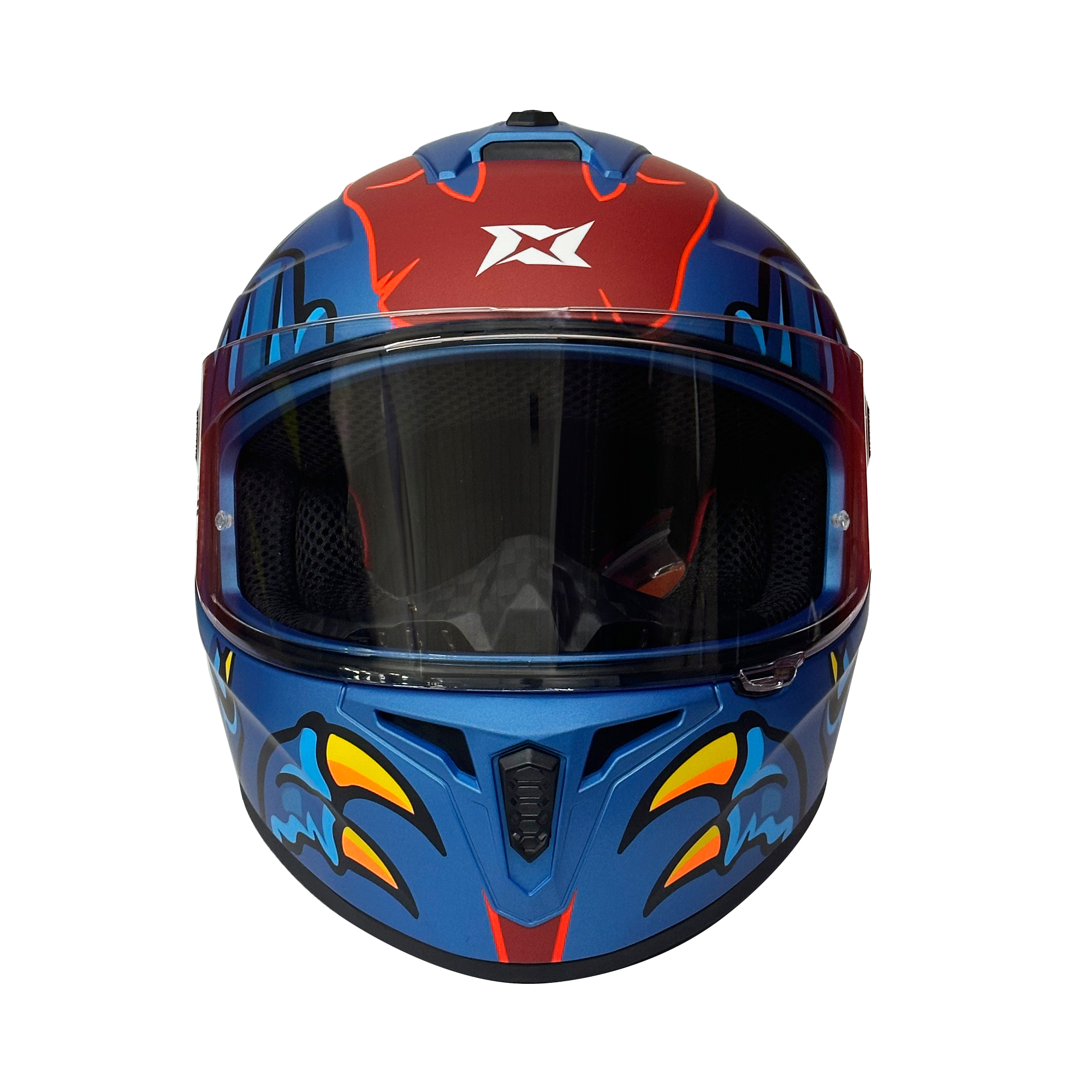 CASCO INTEGRAL AXXIS DRAKEN DINOTOON AZUL MATE - 2