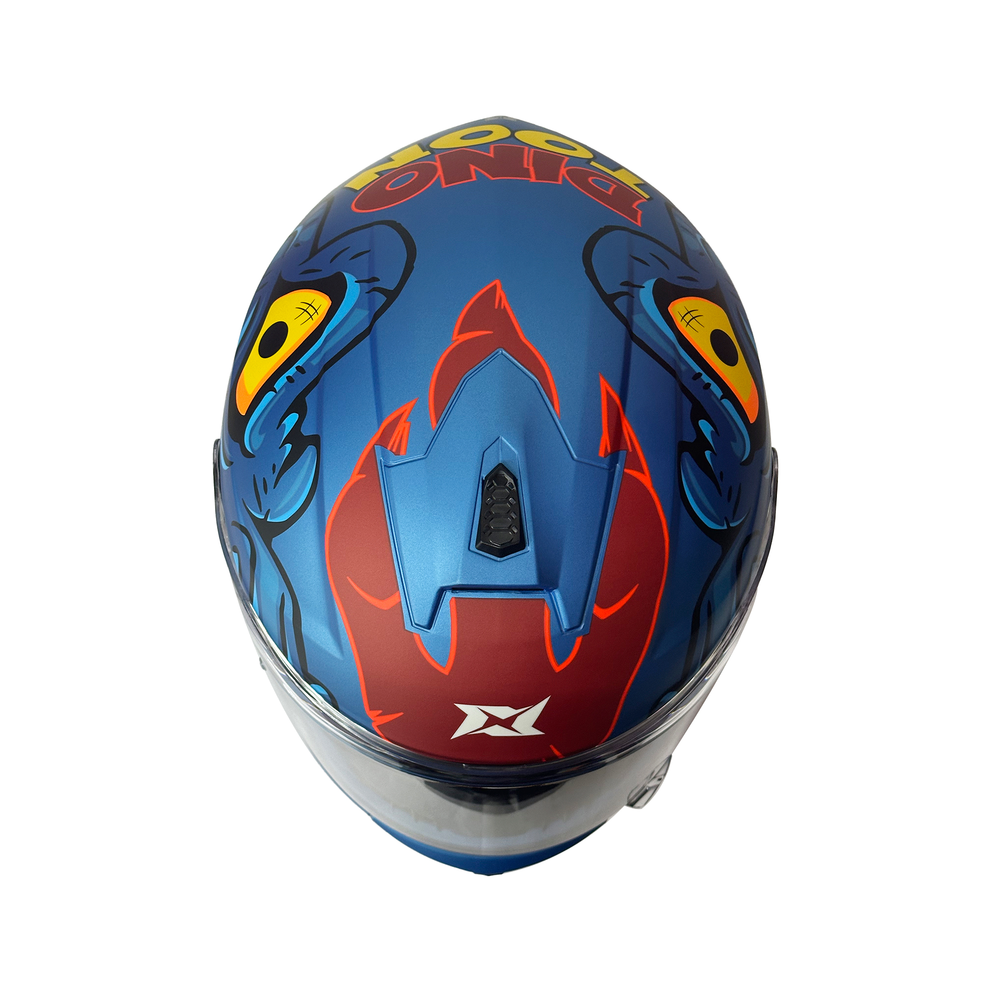 CASCO INTEGRAL AXXIS DRAKEN DINOTOON AZUL MATE - 3