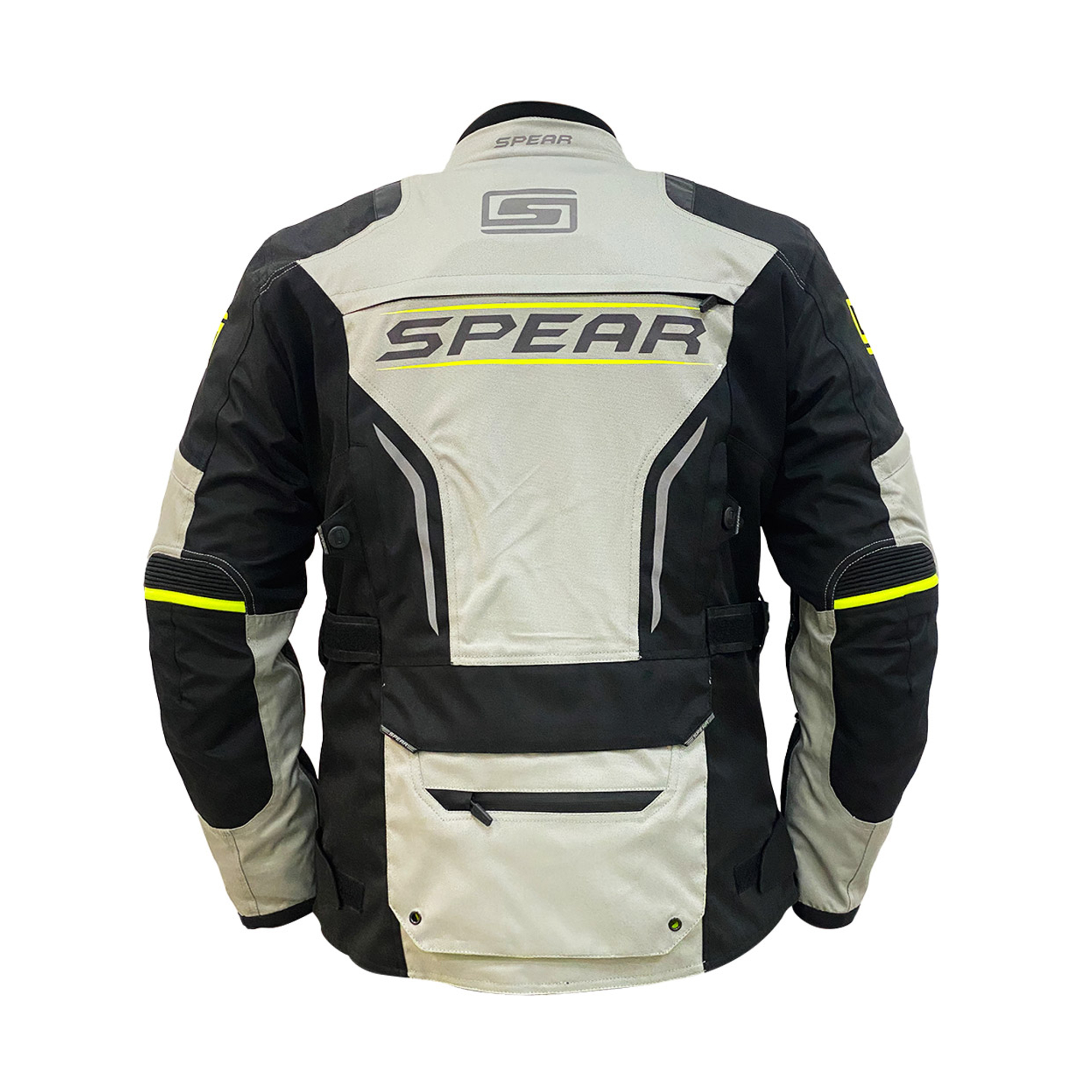 CHAQUETA DE MOTO SPEAR TORNADO GRIS-NEGRO - 3