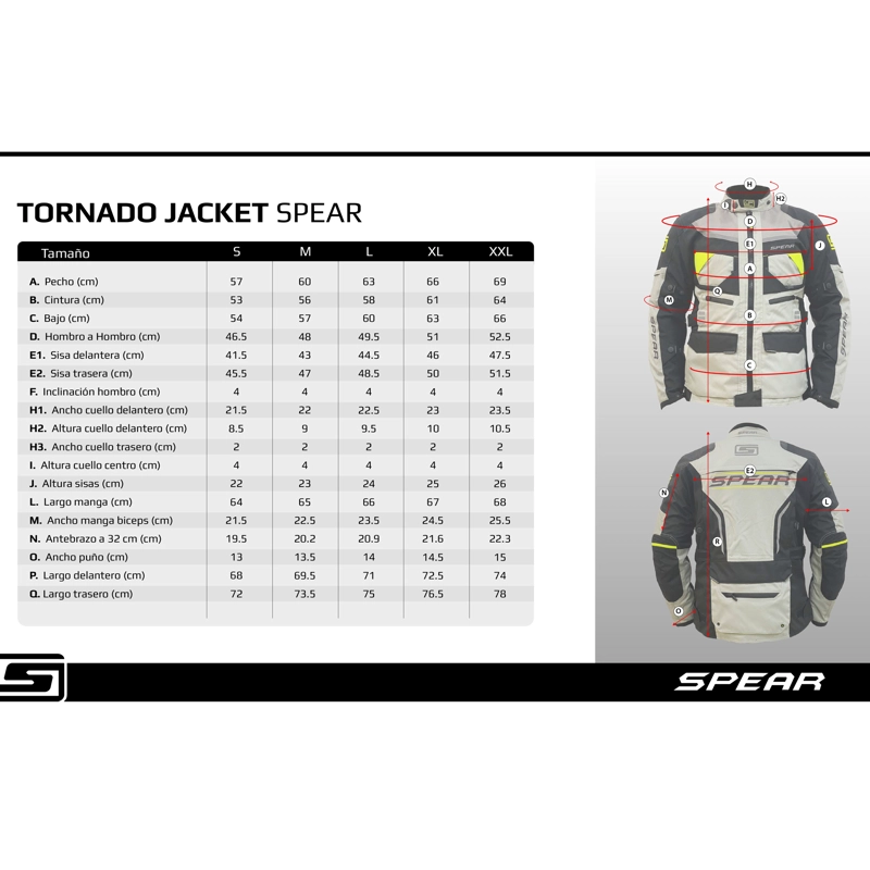CHAQUETA DE MOTO SPEAR TORNADO MILITAR - 6