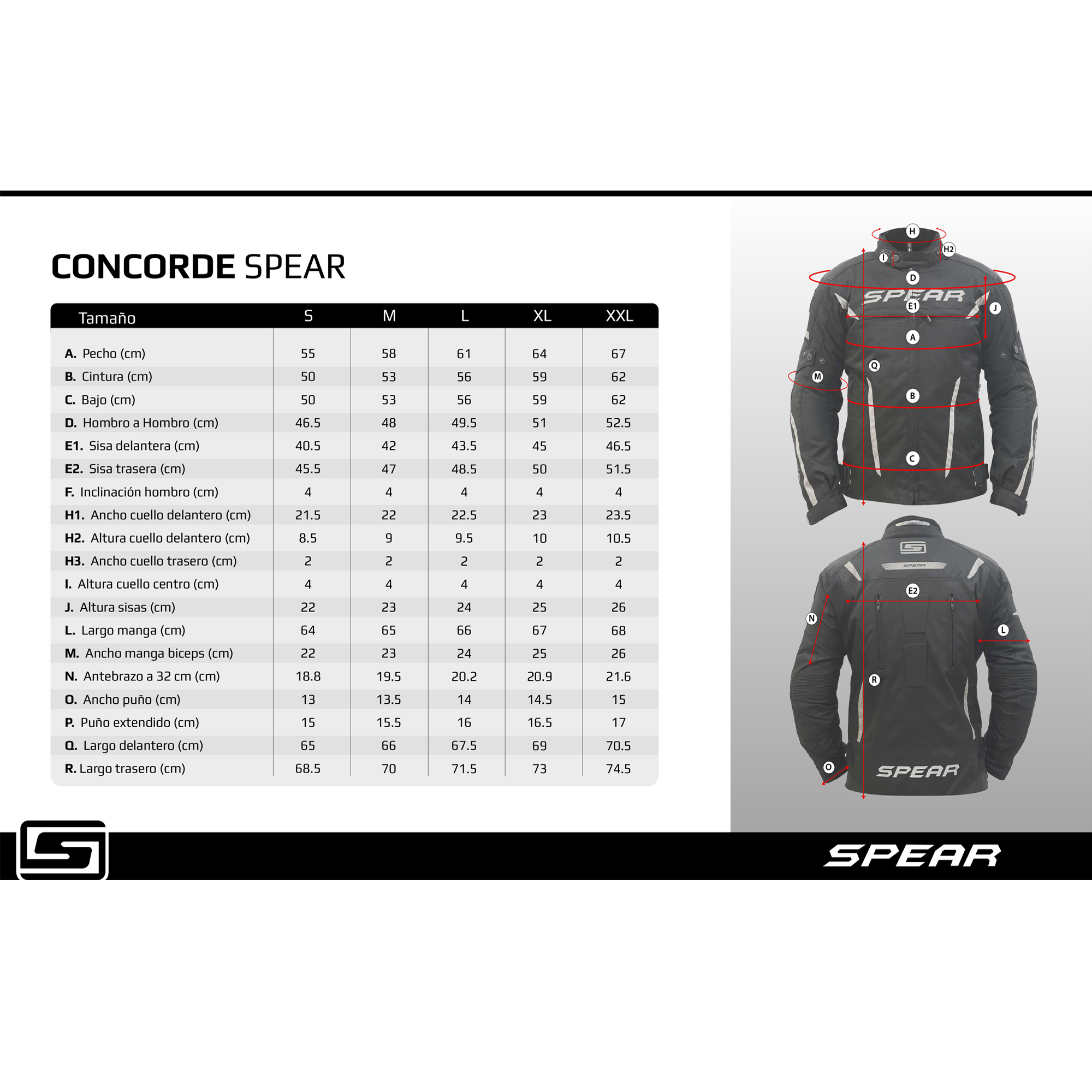 CHAQUETA DE MOTO SPEAR CONCORDE NEGRO - 6