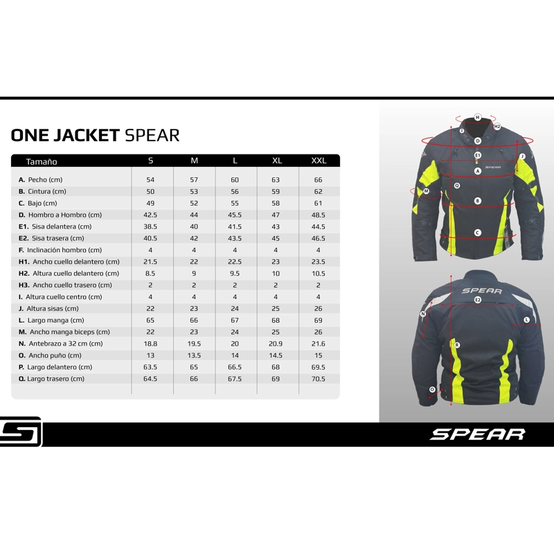 CHAQUETA DE MOTO SPEAR MFT ONE AMARILLO - 6