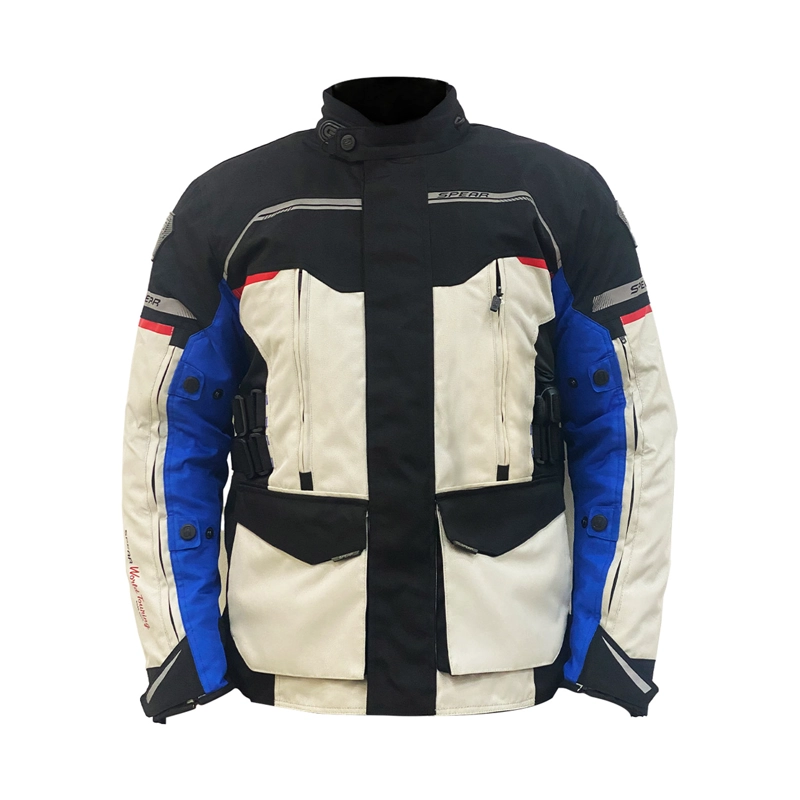 CHAQUETA DE MOTO SPEAR WORLD TOURING GRIS - 1