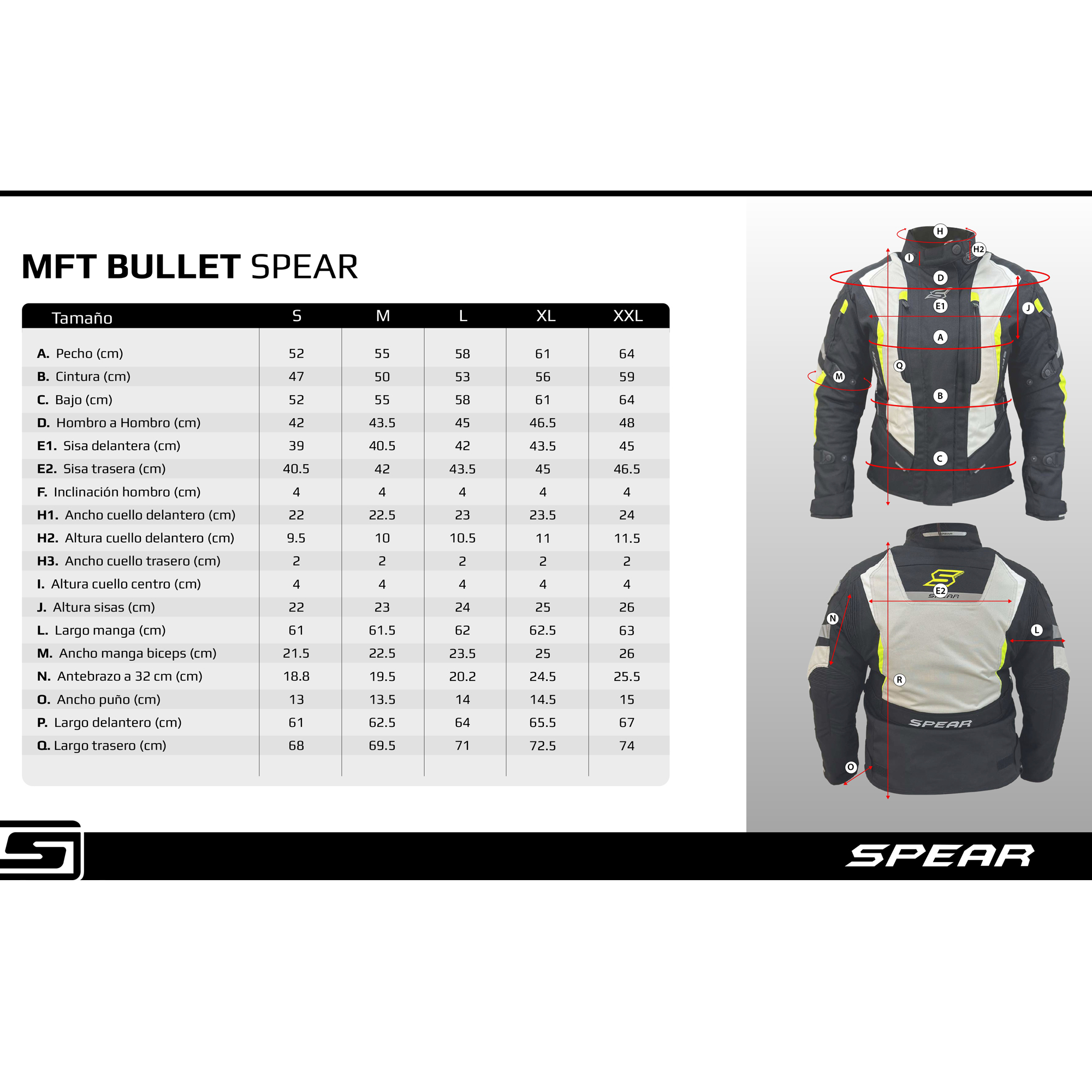 CHAQUETA DE MOTO SPEAR MFT BULLET PERLA - 6