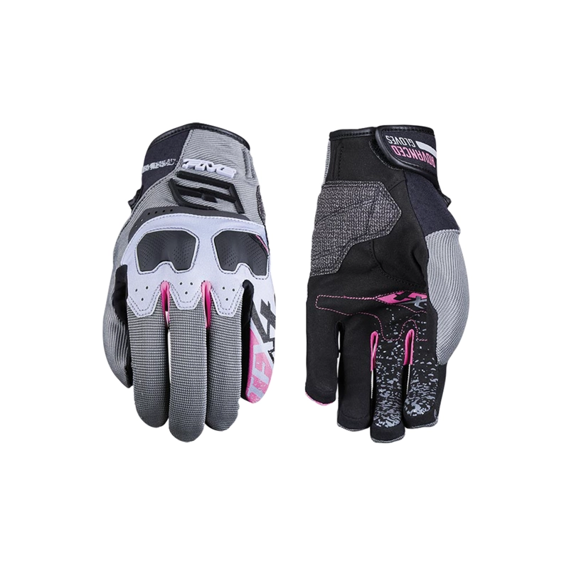 GUANTES MOTO FIVE TFX4 WOMAN GRIS/ROSADO - 1
