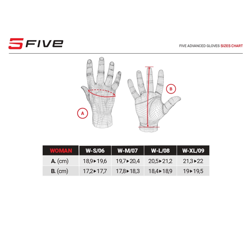 GUANTES MOTO FIVE TFX4 WOMAN GRIS/ROSADO - 4