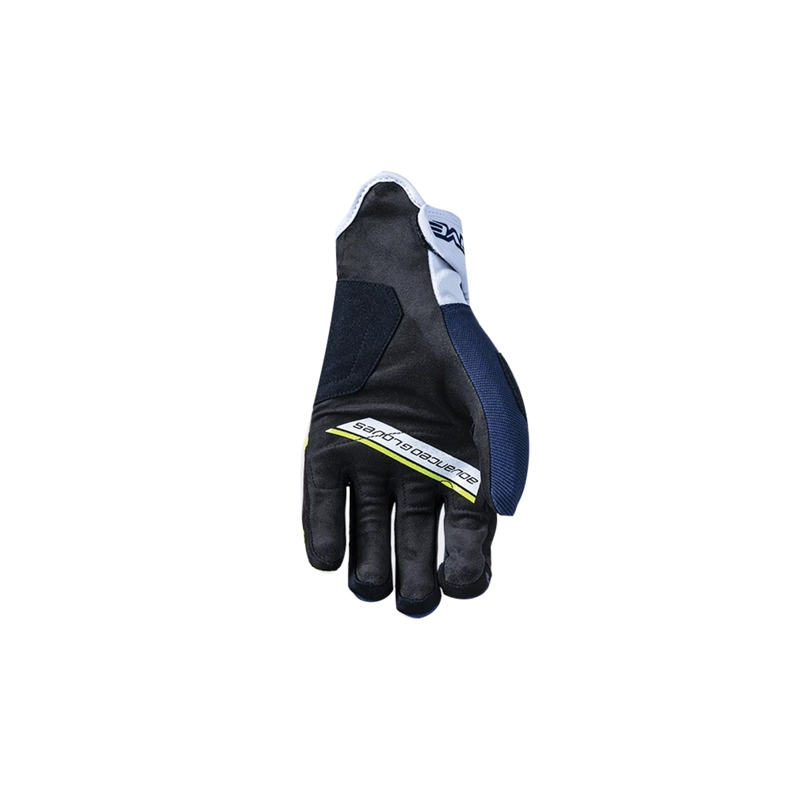GUANTES MOTO FIVE E3 EVO AZUL AMARILLO FLUOR - 3