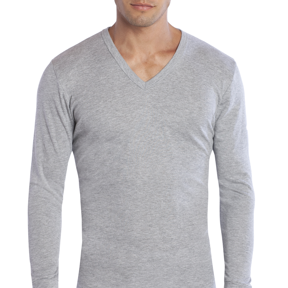 CAMISETA M/L ARGA CUELLO V HOMBRE ALGODÓN - 1