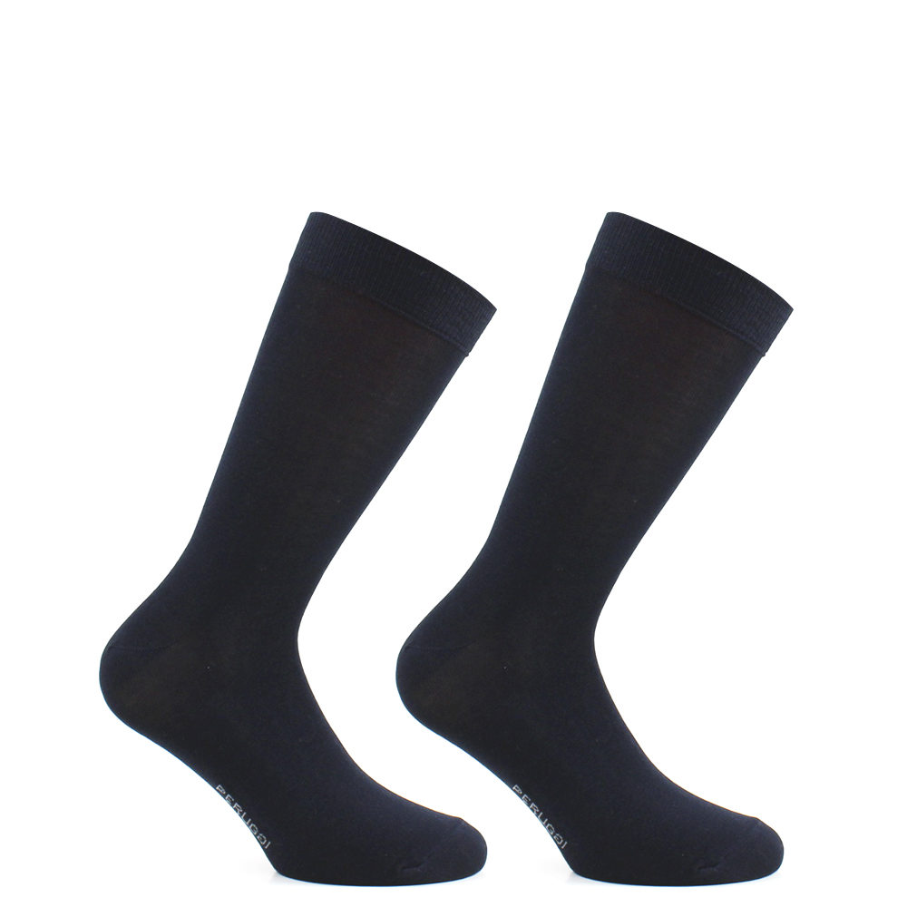PACK X2 PARES DE CALCETINES HOMBRE PERUGGI HILO LISO LARGO AMERICANO - 1