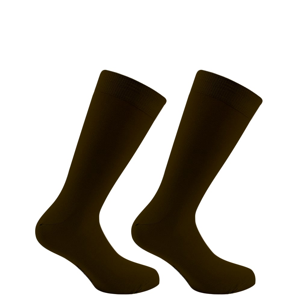 PACK X2 PARES DE CALCETINES HOMBRE PERUGGI HILO LISO LARGO AMERICANO - 1