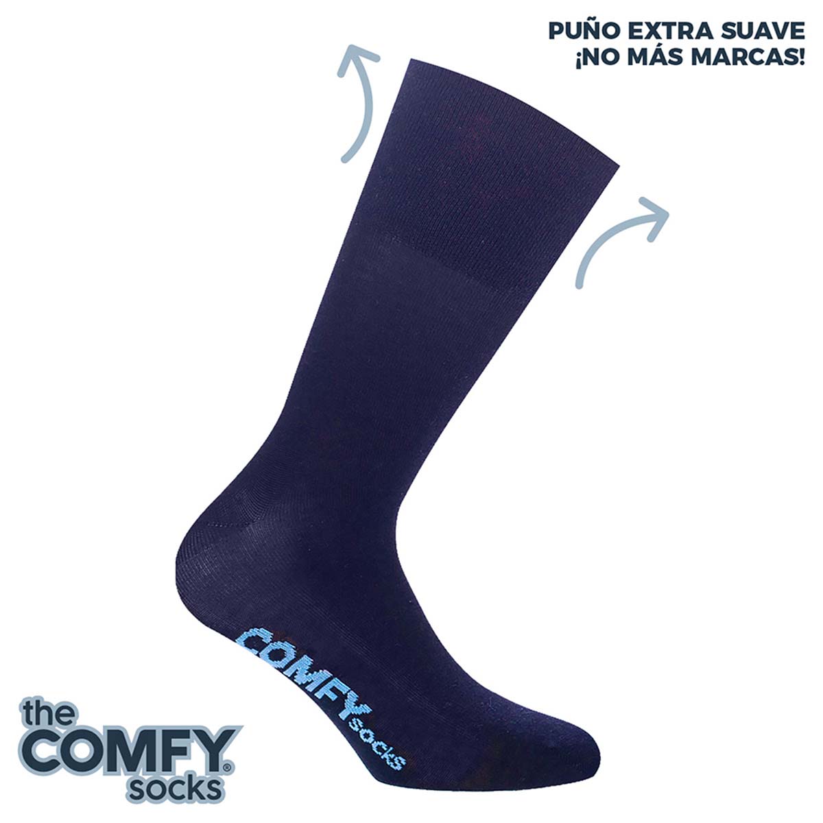 CALCETÍN HOMBRE MONARCH COMFY BAMBOO LISO AZUL - 2