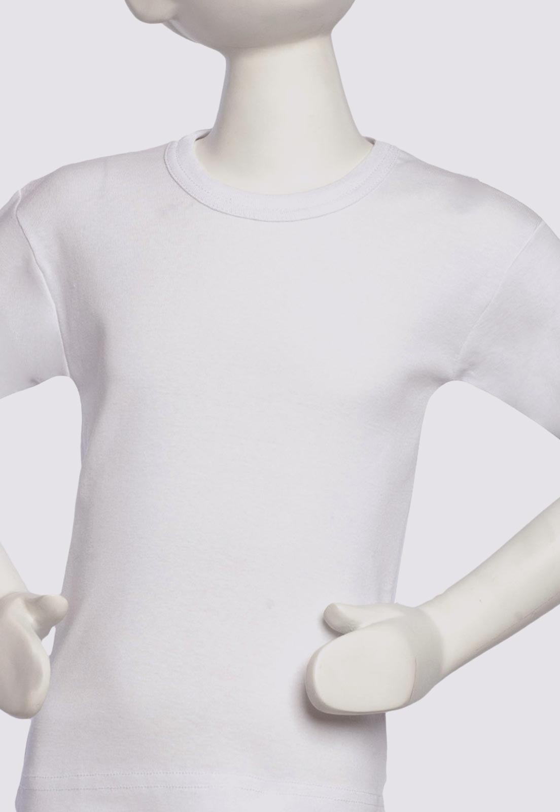 CAMISETA MANGA CORTA ALGODÓN NIÑO TAIS BLANCO CUELLO POLO - 1