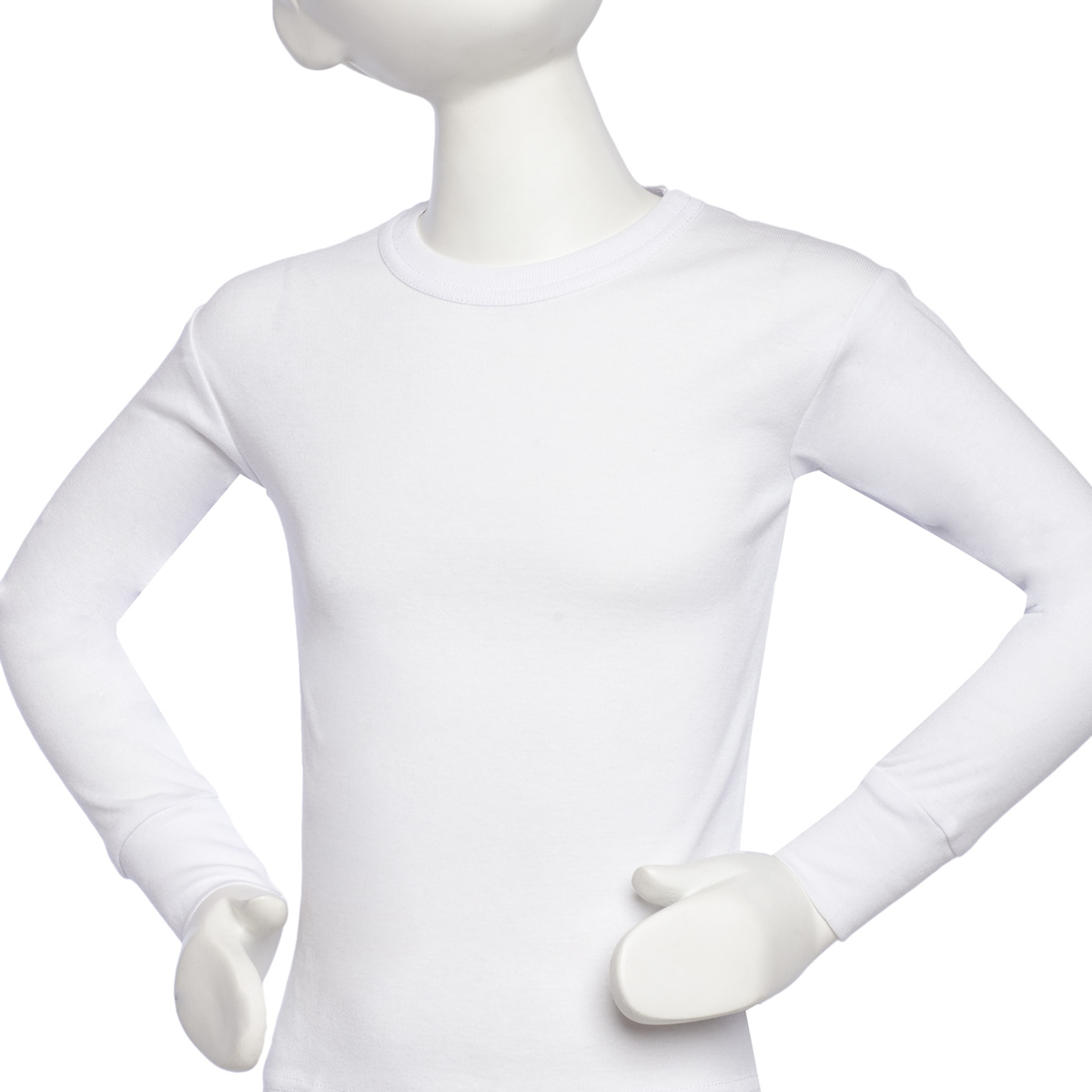 CAMISETA MANGA LARGA ALGODÓN NIÑO TAIS BLANCO CUELLO POLO - 1