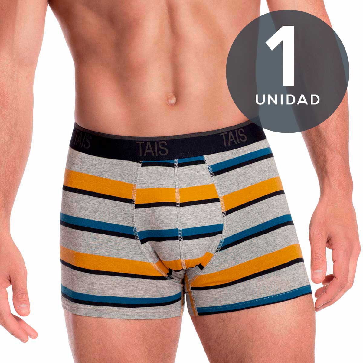 BÓXER ELASTICO A LA VISTA HOMBRE FULL TEJIDO COTTON SPANDEX - 1