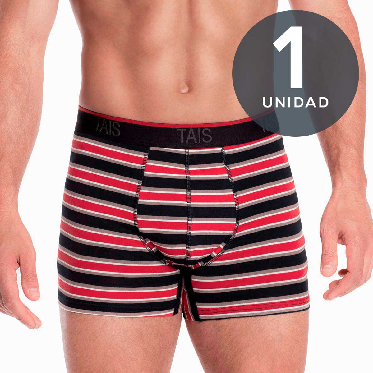 BÓXER ELASTICO A LA VISTA HOMBRE FULL TEJIDO COTTON SPANDEX - 1