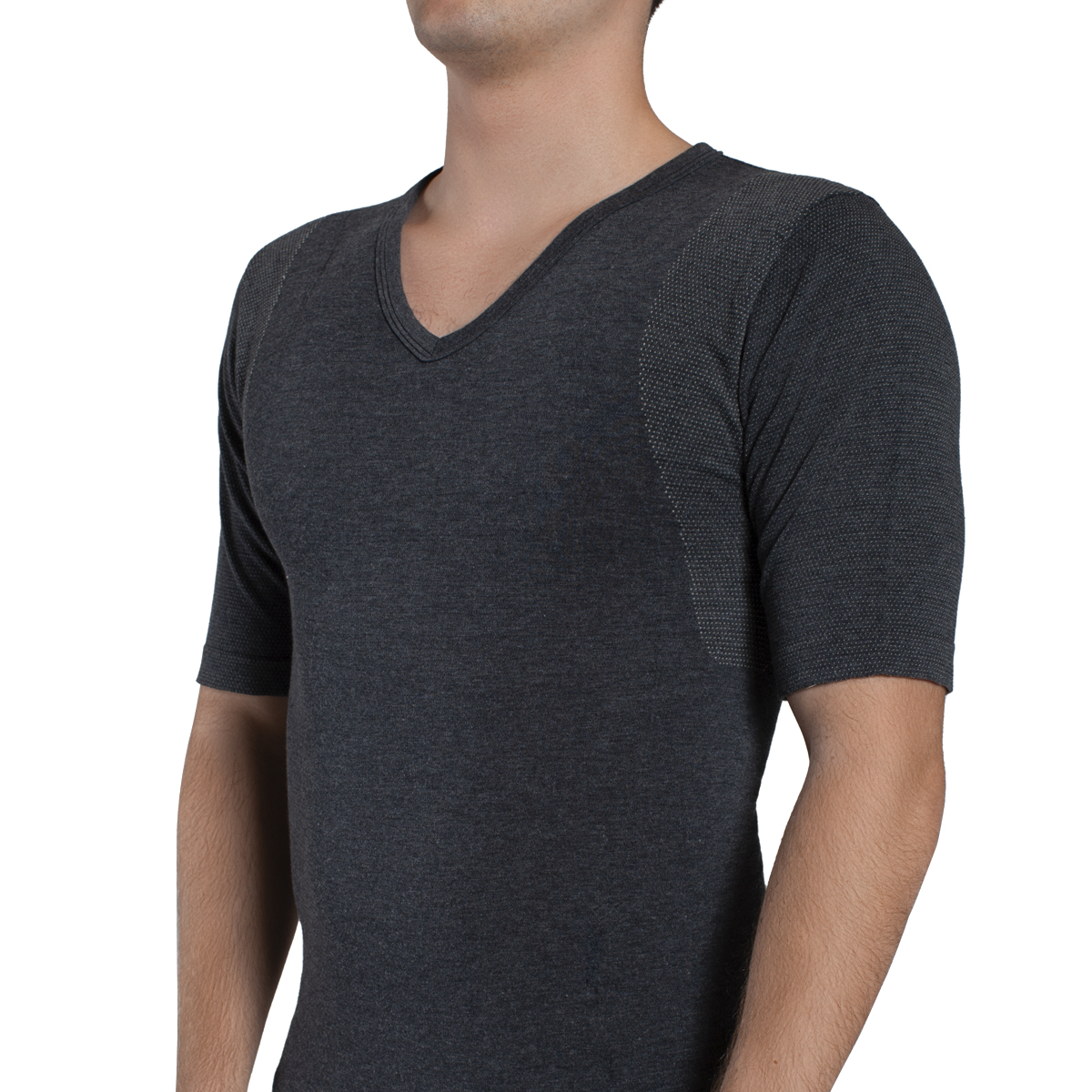 CAMISETA MANGA CORTA CUELLO V HOMBRE BAMBOO MAS COBRE - 3