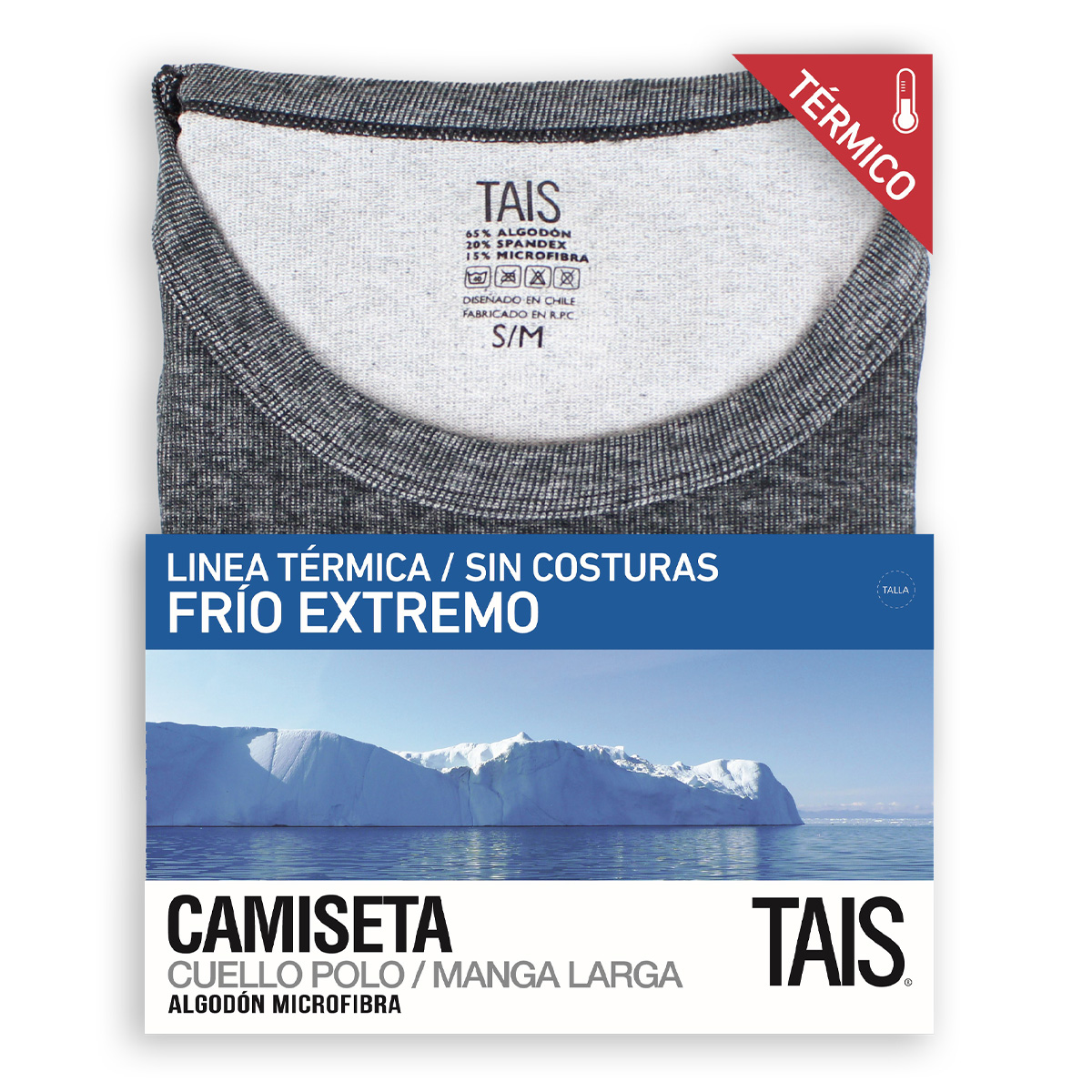 CAMISETA TÉRMICA MANGA LARGA CUELLO POLO MICROFIBRA SEAMLESS - 3