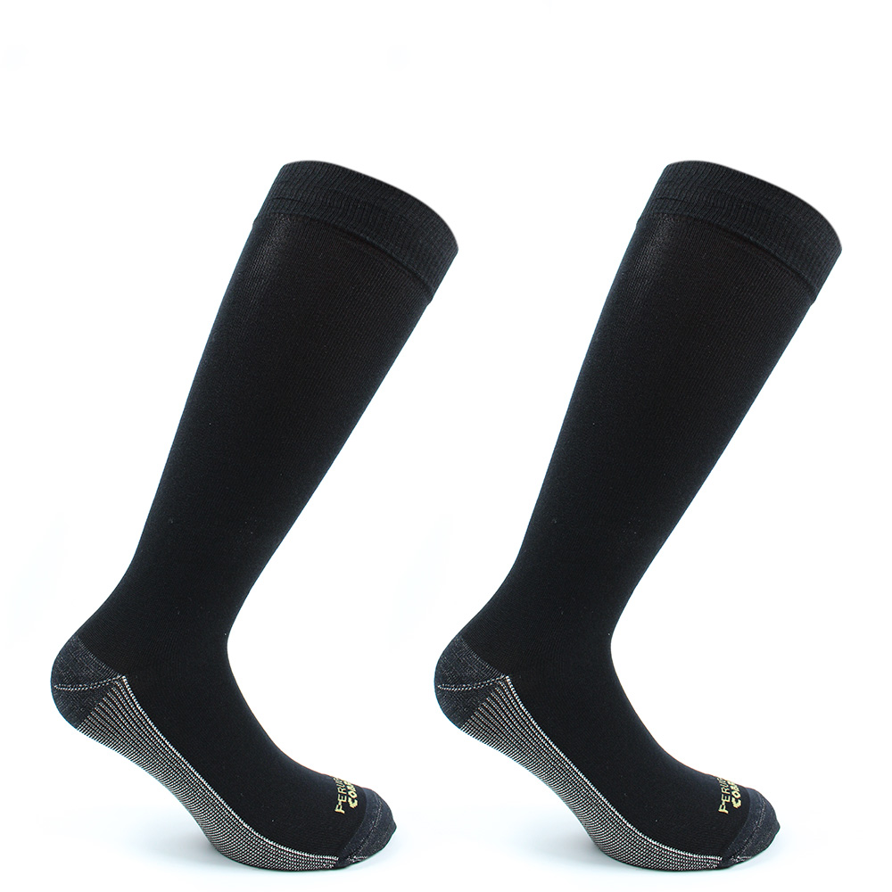 PACK X2 PARES DE CALCETINES HOMBRE PERUGGI COBRE + BAMBOO LISO VESTIR LARGO 3/4 - 1