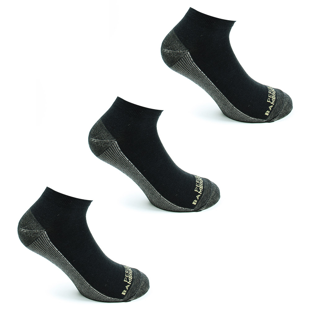 PACK X3 PARES CALCETINES HOMBRE PERUGGI COBRE + BAMBOO CORTO LARGO 0/4 - 1