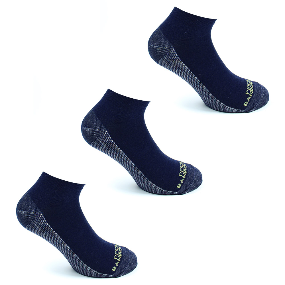 PACK X3 PARES CALCETINES HOMBRE PERUGGI COBRE + BAMBOO CORTO LARGO 0/4 - 1