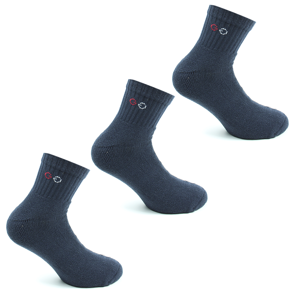 PACK X3 PARES CALCETINES HOMBRE PERUGGI ALGODÓN DEPORTIVO LARGO 2/4 - 1