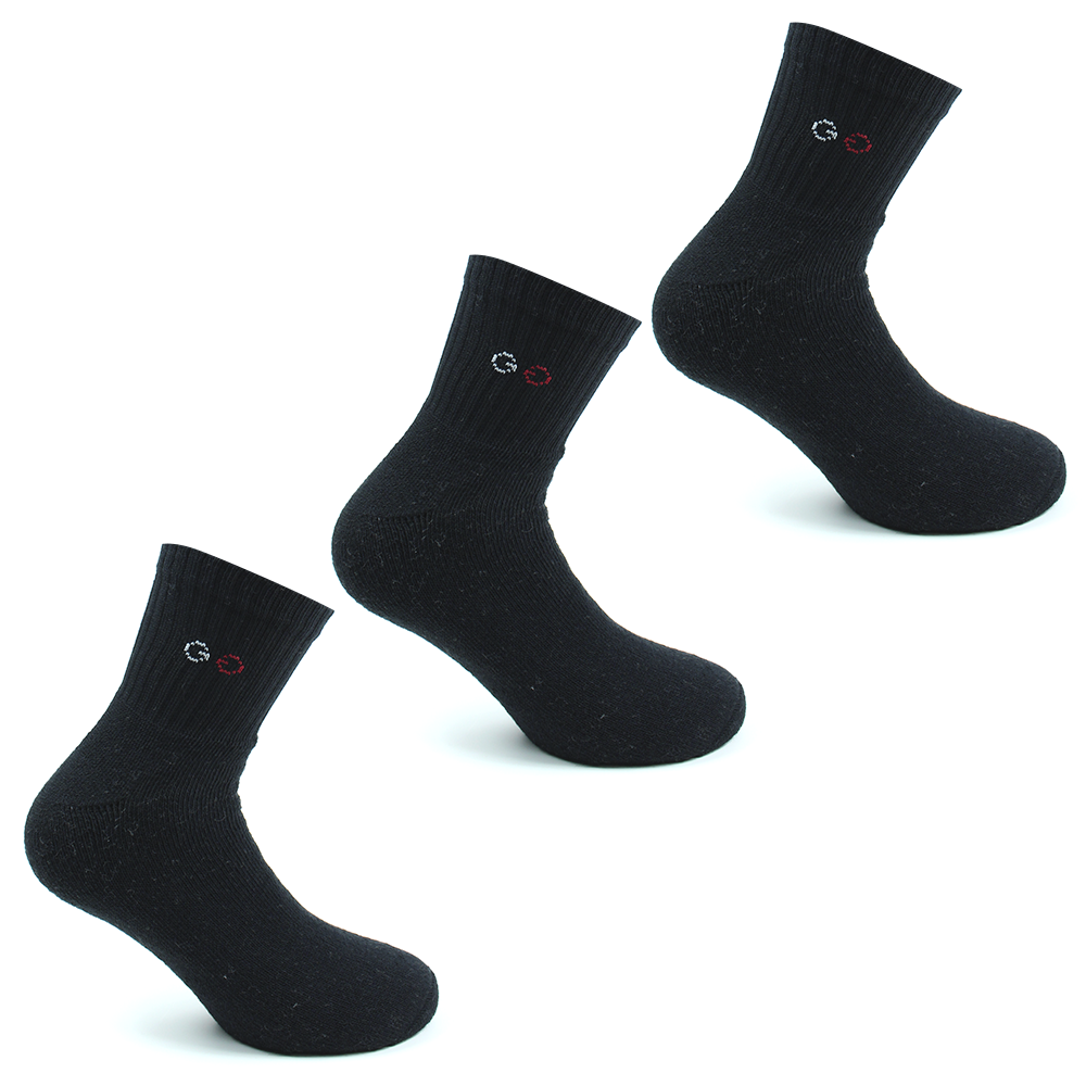 PACK X3 PARES CALCETINES HOMBRE PERUGGI ALGODÓN DEPORTIVO LARGO 2/4 - 1