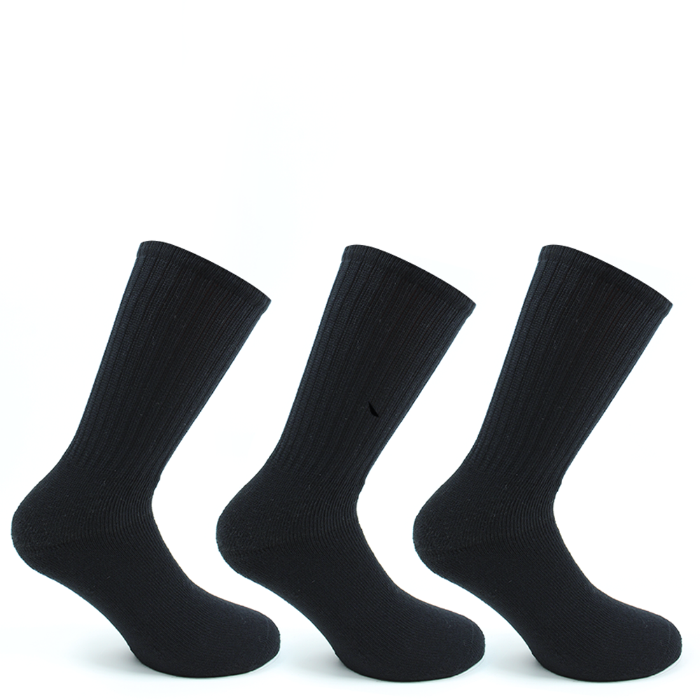 PACK X3 PARES CALCETINES HOMBRE PERUGGI ALGODÓN DEPORTIVO LARGO 3/4 GRIS - 1