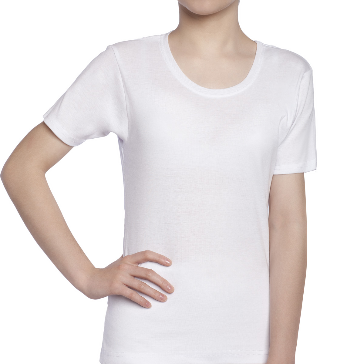 CAMISETA MANGA CORTA ALGODON NINA TAIS BLANCO JUV