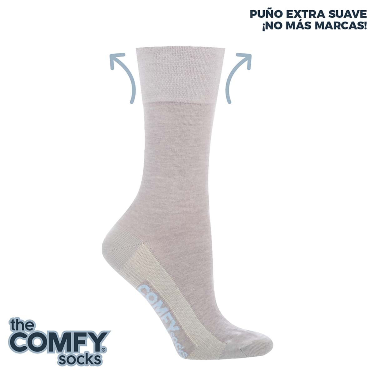 CALCETÍN COMFY COBRE LISO GRIS - 2