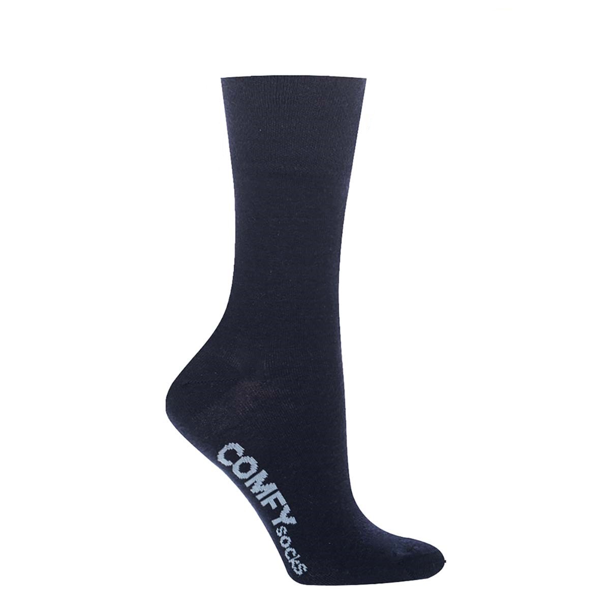 CALCETÍN MUJER MONARCH COMFY BAMBOO LISO AZUL MARINO - 1